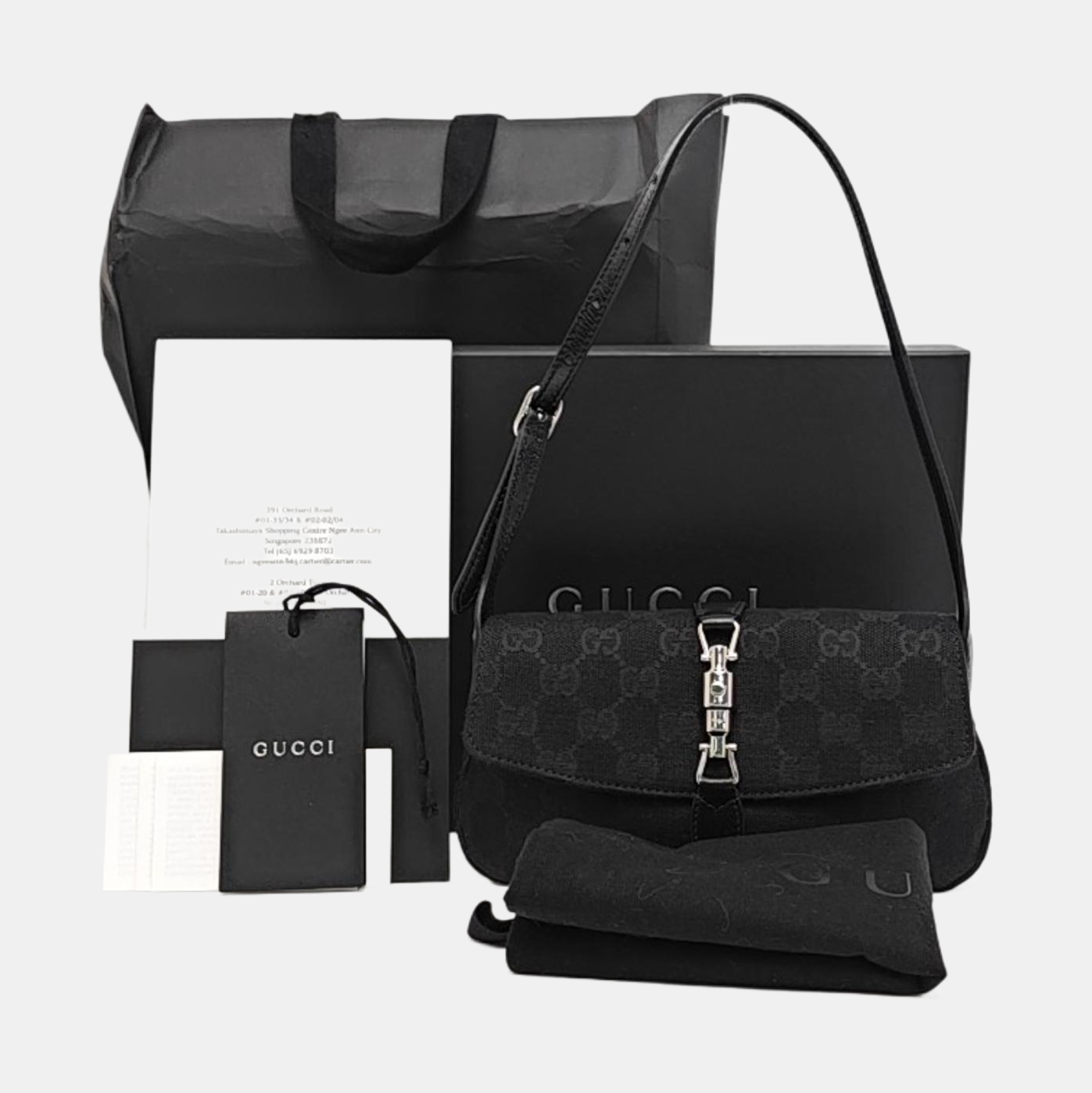 Jackie Small Monogram Canvas Negro