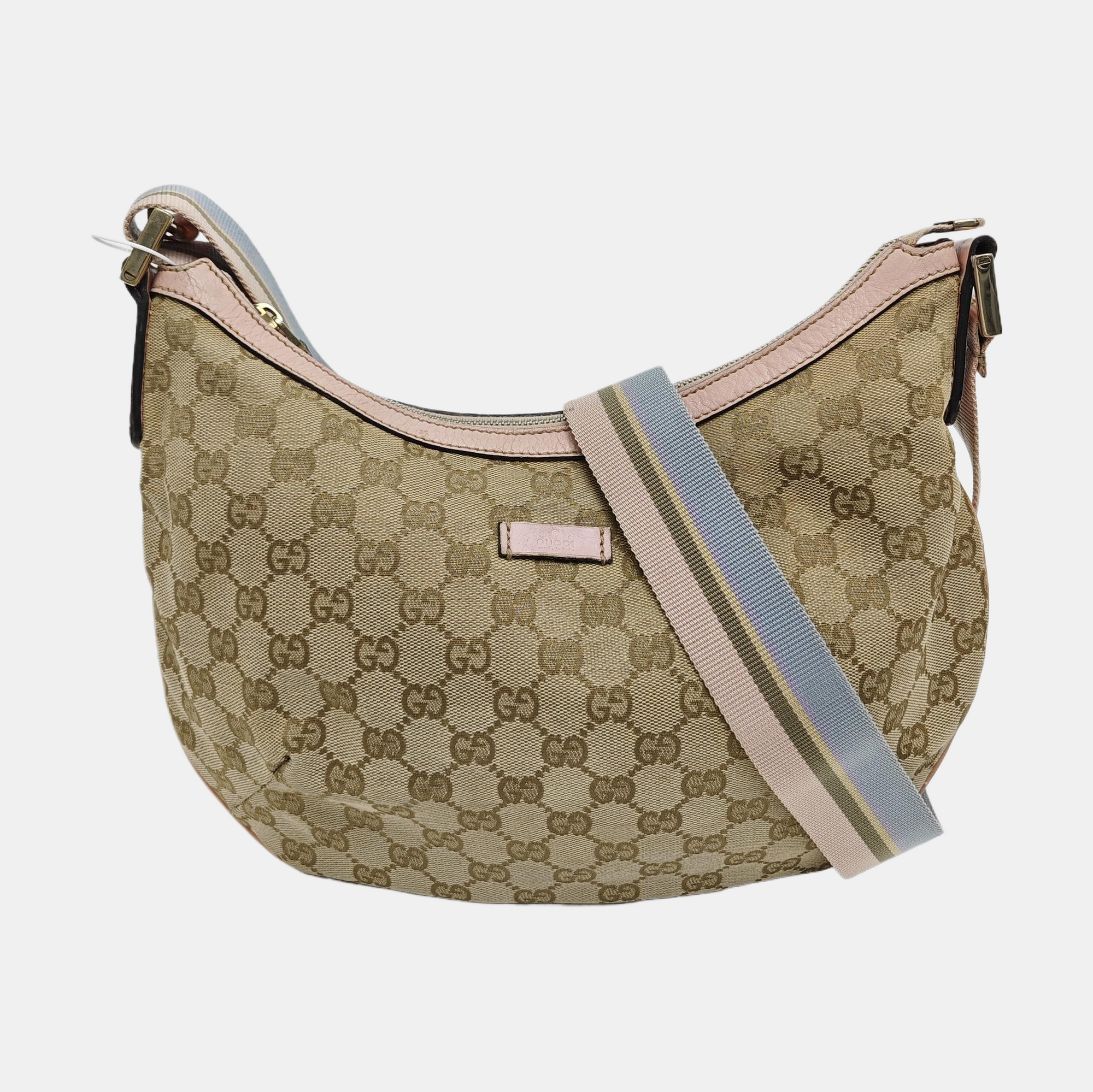 Monogram Coated Canvas Shoulder Bag Beige