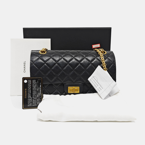 2.55 225 (small) Quilted Calfskin Black