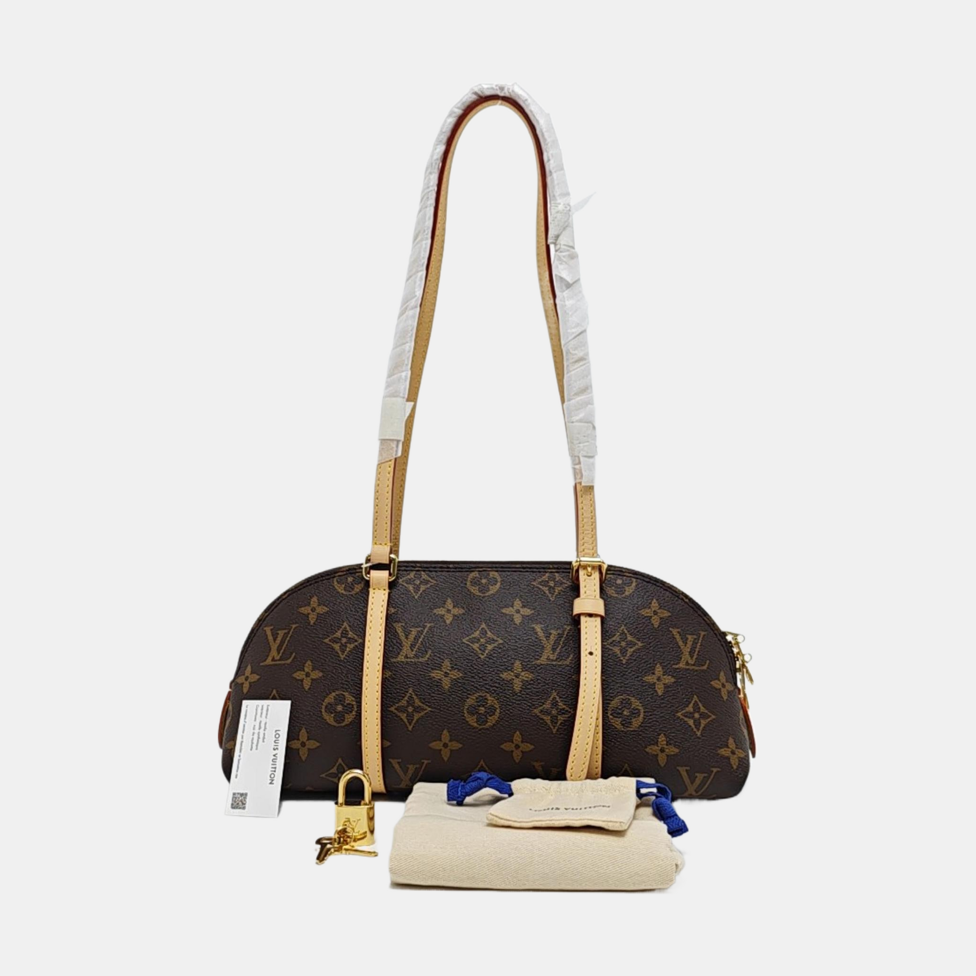 SQUIRE EAST WEST Monogram Coated Canvas Brown