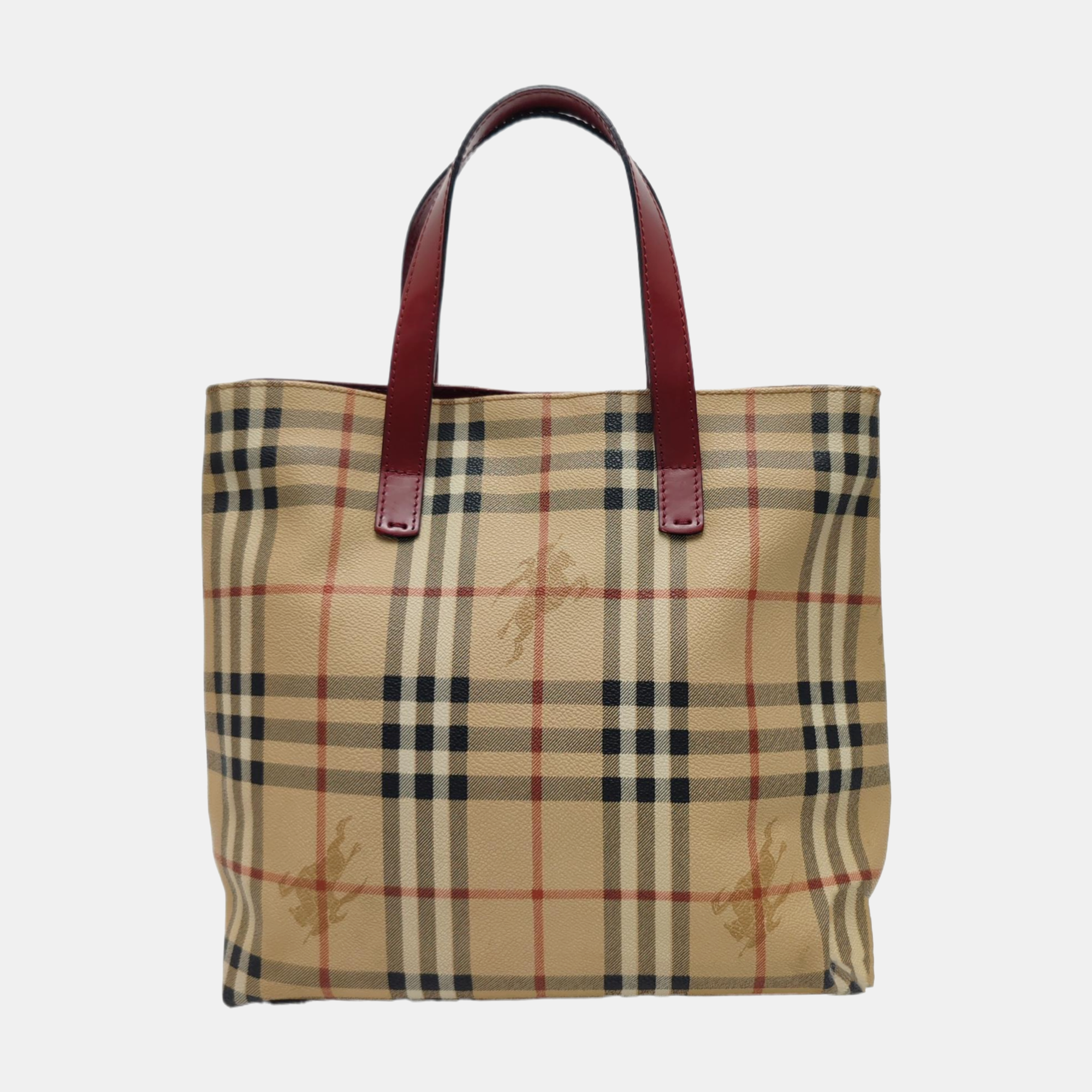 Coated Canvas Tote Bag Beige