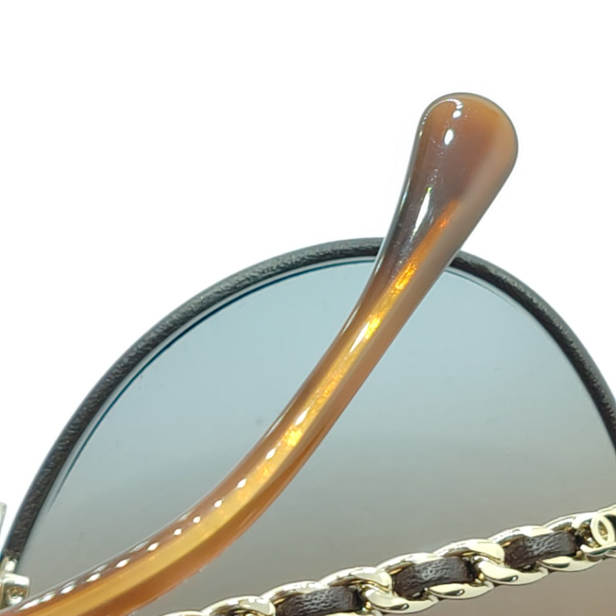 Brown Metal Sunglasses