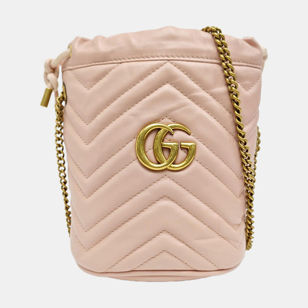 GG Marmont Mini Quilted Calfskin Pink
