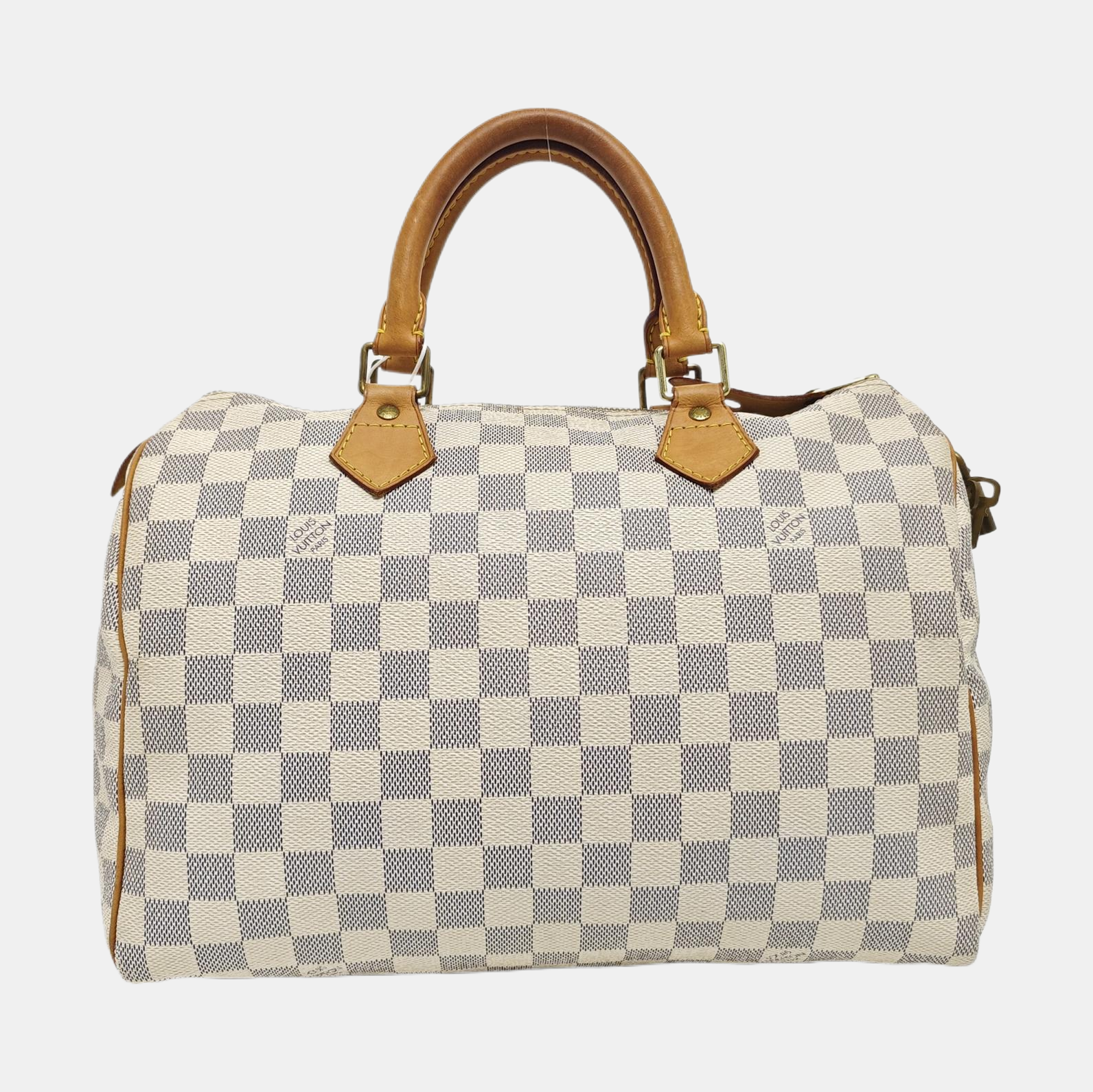 SPEEDY 30 Damier Azur Coated Canvas White