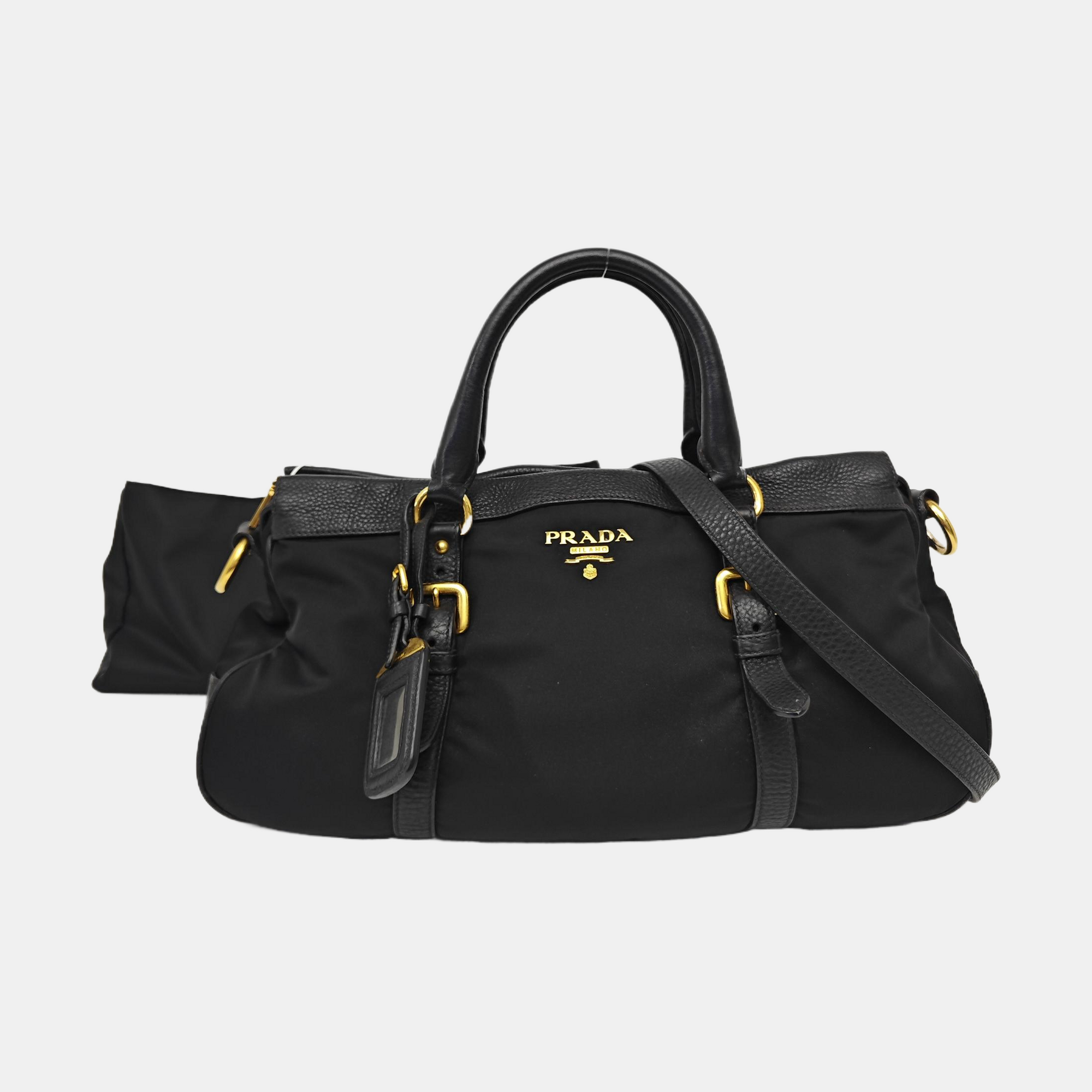 Nylon Shoulder Bag Black