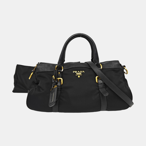 Nylon Shoulder Bag Black