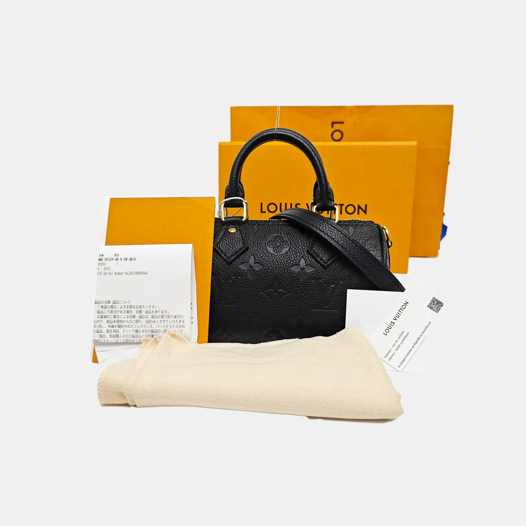 SPEEDY Nano Monogram Calfskin Black