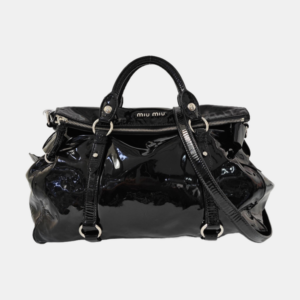 Bow Patent Leather Black