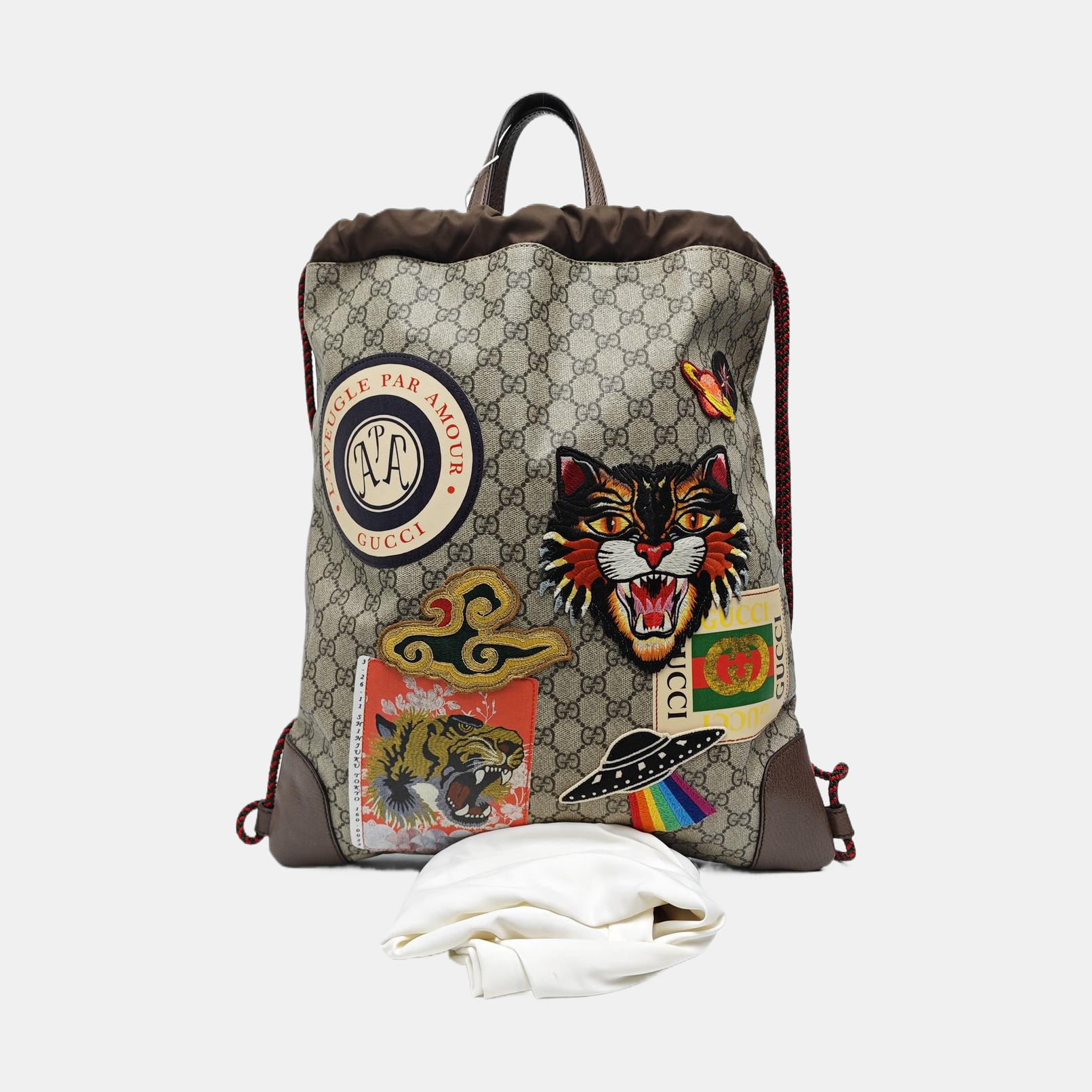 Monogram Coated Canvas Backpack Black