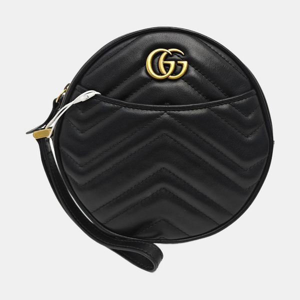 GG Marmont Mini Quilted Calfskin Black