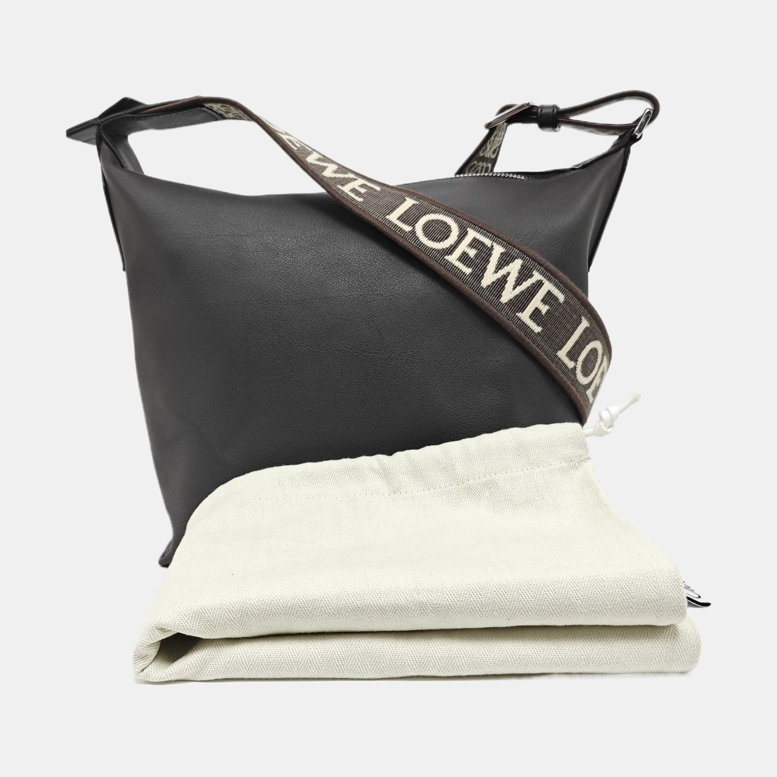 Calfskin Shoulder Bag Gray