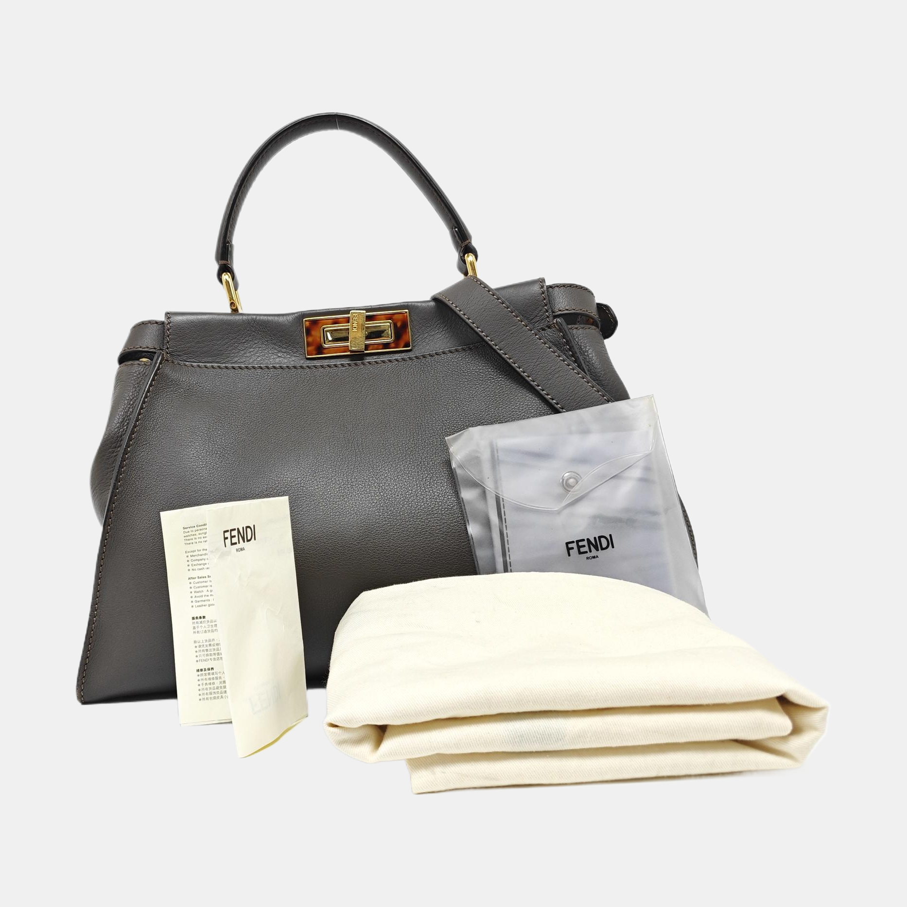 Peekaboo Medium Calfskin Gray