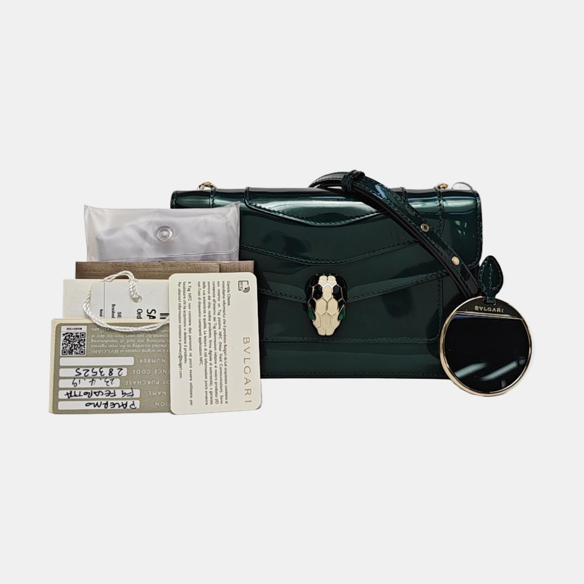 SERPENTI FOREVER Small Patent Leather Green