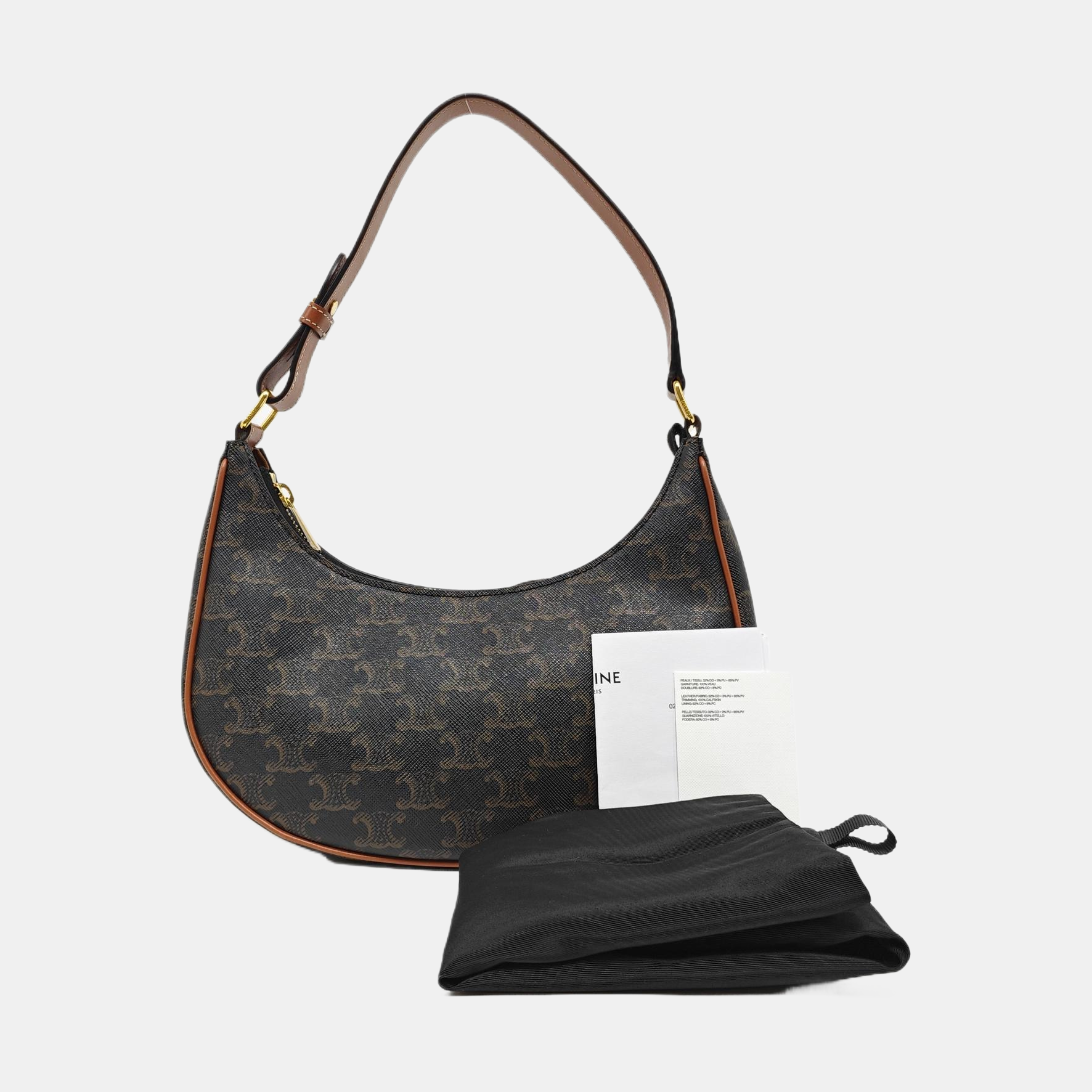 Authenticated pre-owned  AVA Coated Canvas Brown - Top Handle Bag at Looply