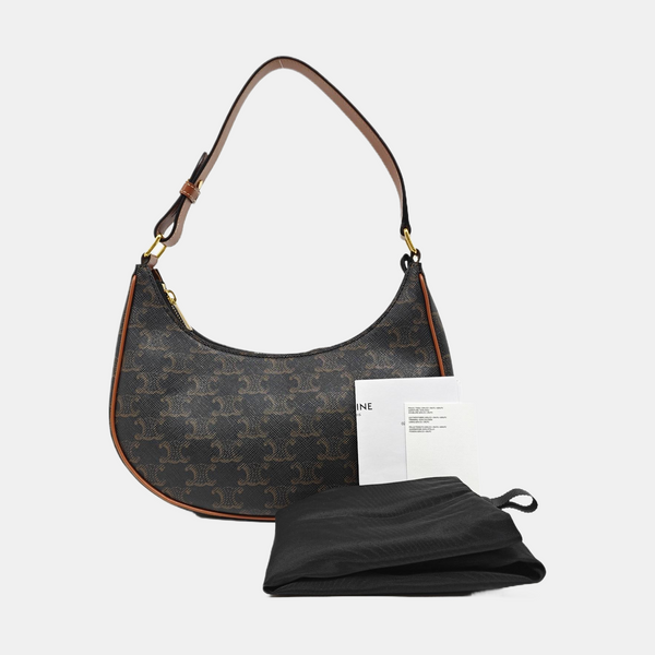 Authenticated pre-owned  AVA Coated Canvas Brown - Top Handle Bag at Looply