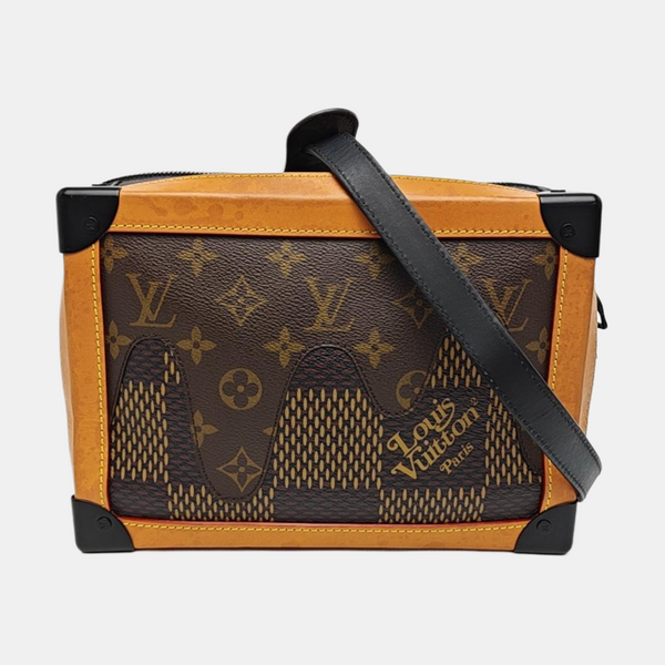 SOFT TRUNK Damier Ebene Coated Canvas Brown