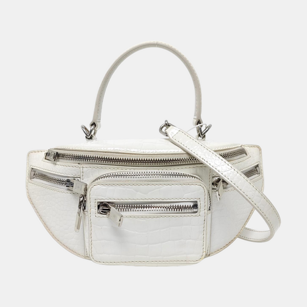 Patent Leather Shoulder Bag White