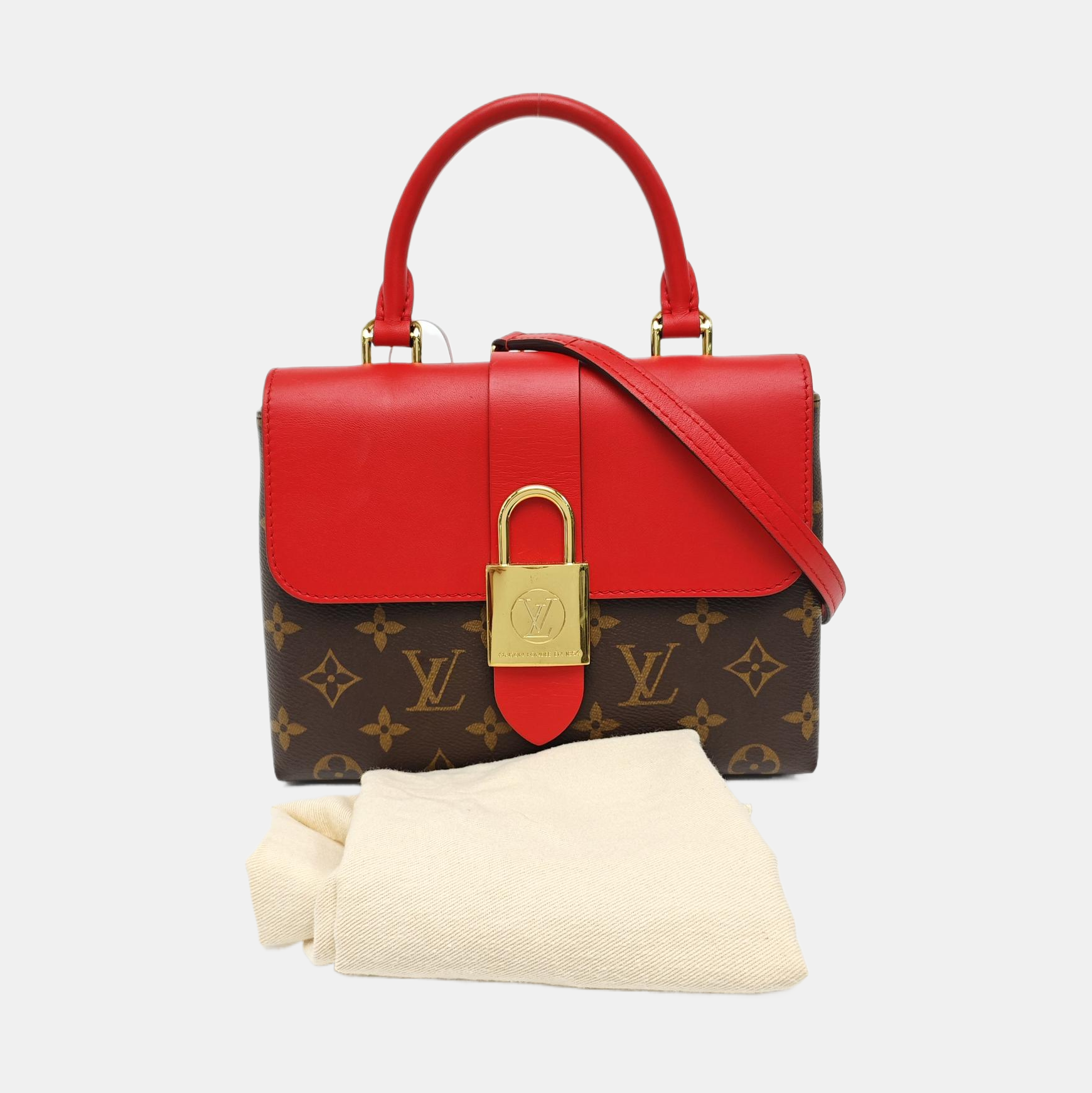 LOCKY BB Monogram Coated Canvas Red
