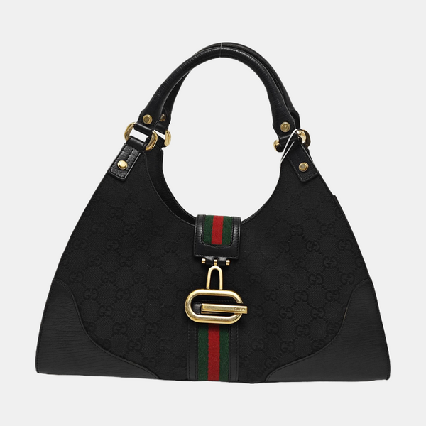 Monogram Canvas Top Handle Bag Black
