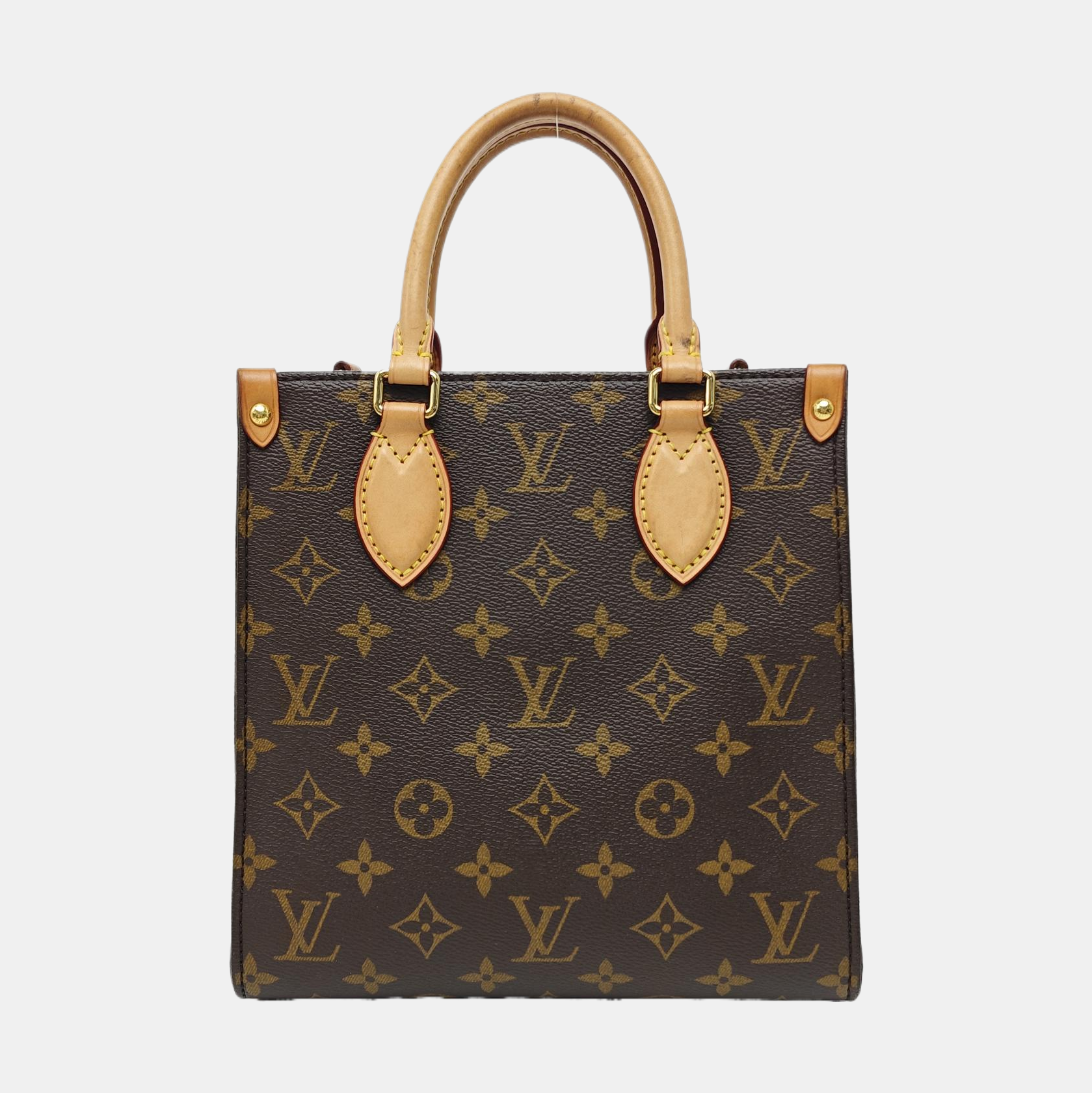 SAC PLAT BB Monogram Coated Canvas Brown