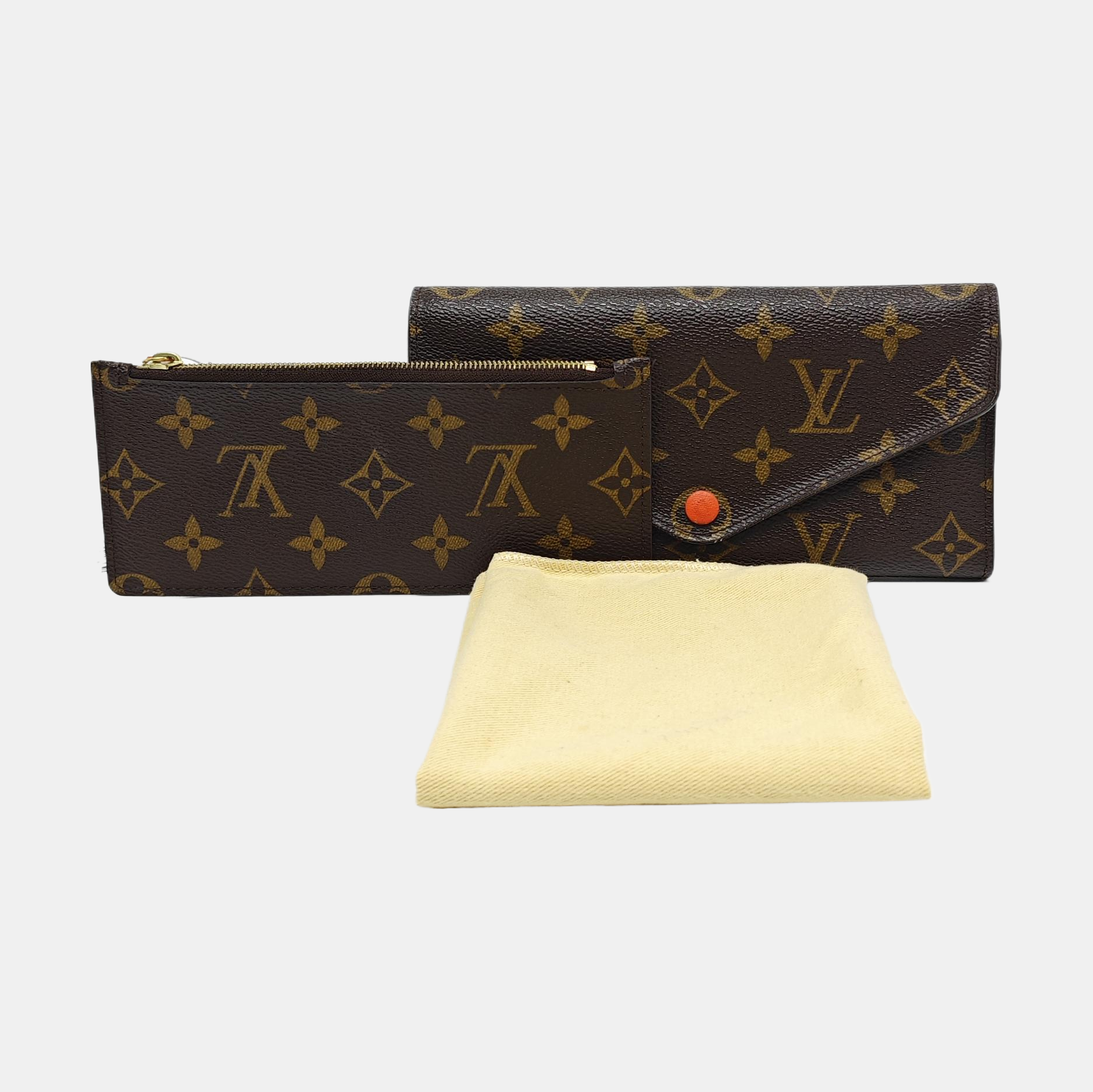 JOSÉPHINE Monogram Coated Canvas Brown Wallet