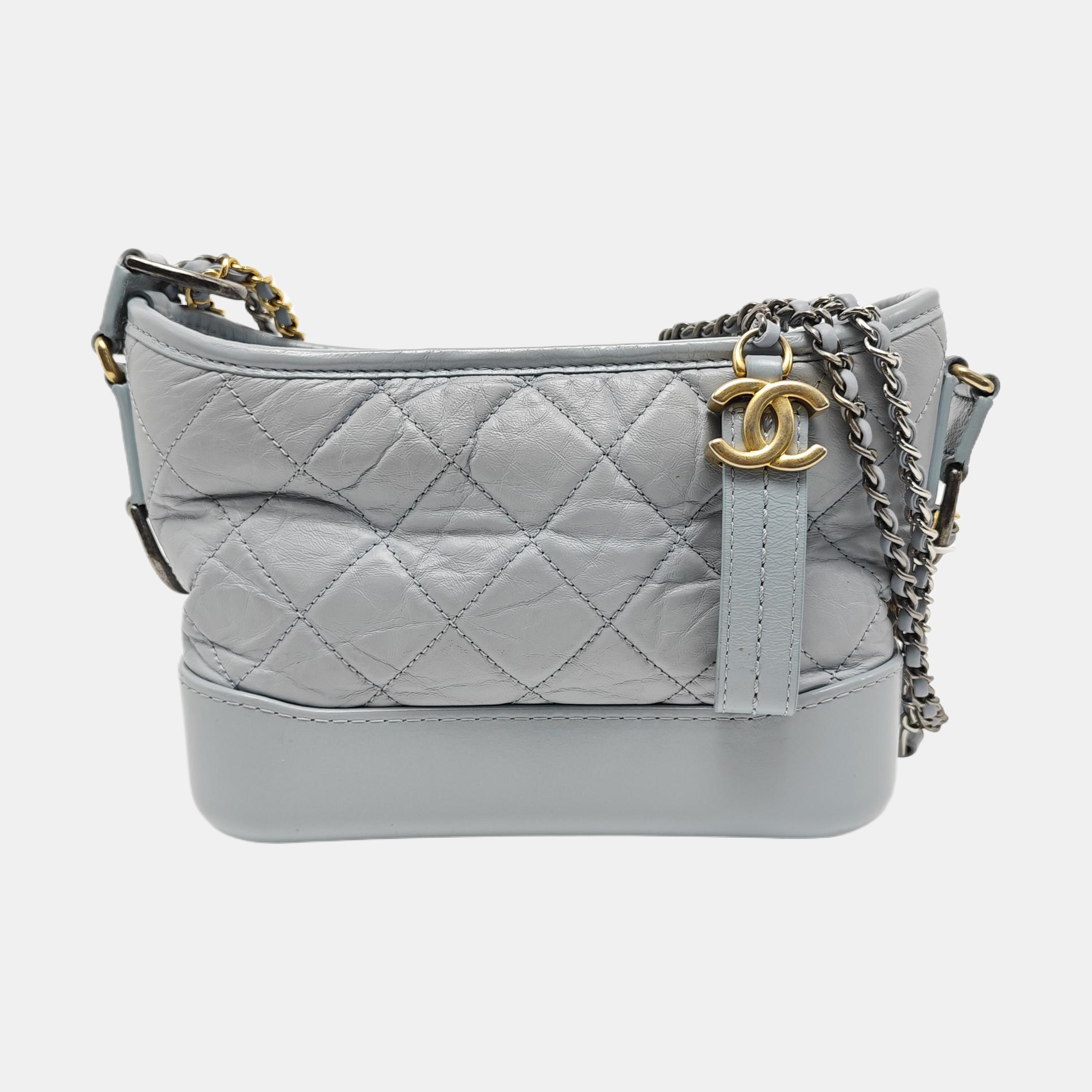 Authenticated pre-owned  GABRIELLE Quilted Calfskin Blue - Shoulder Bag at Looply