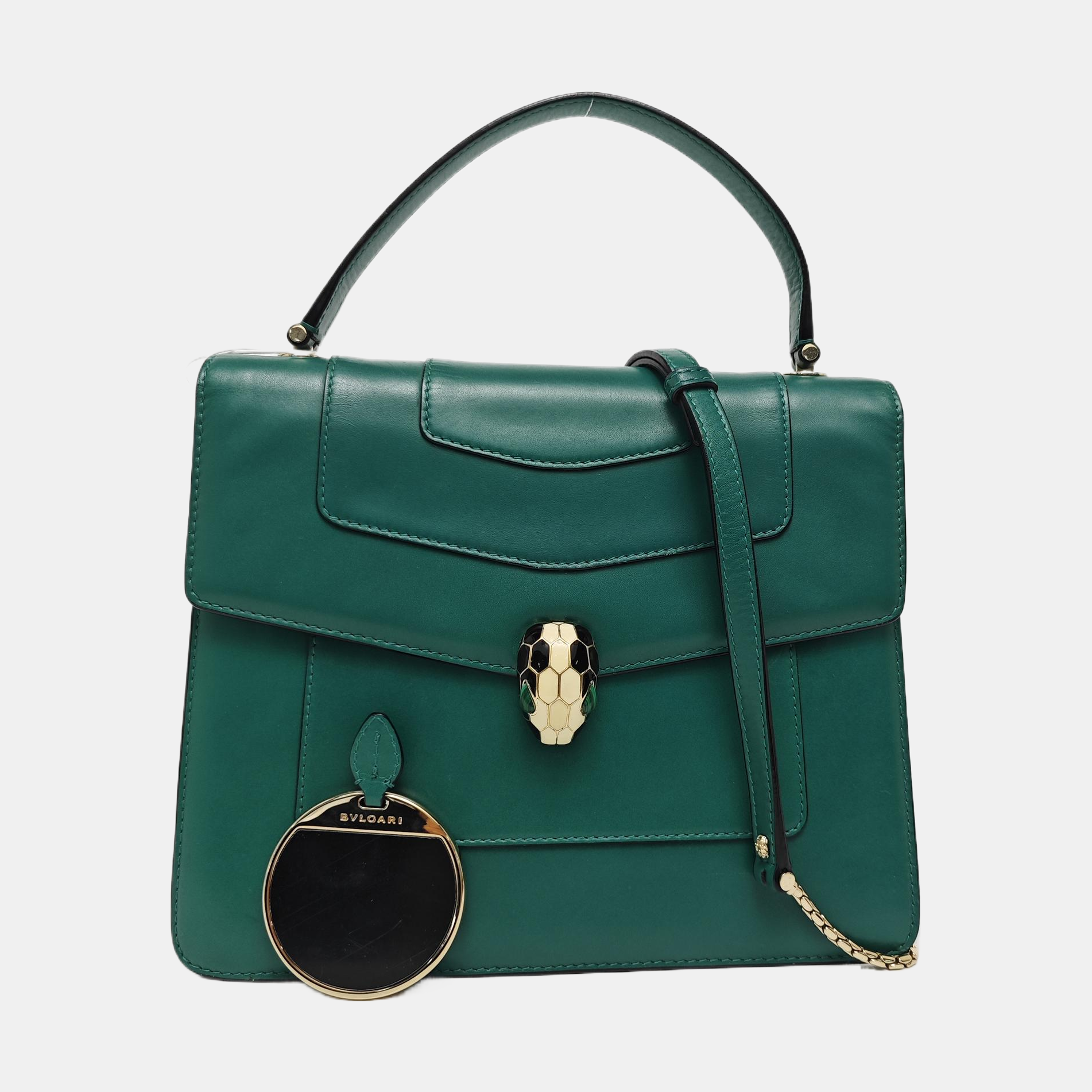 SERPENTI FOREVER Medium Calfskin Green
