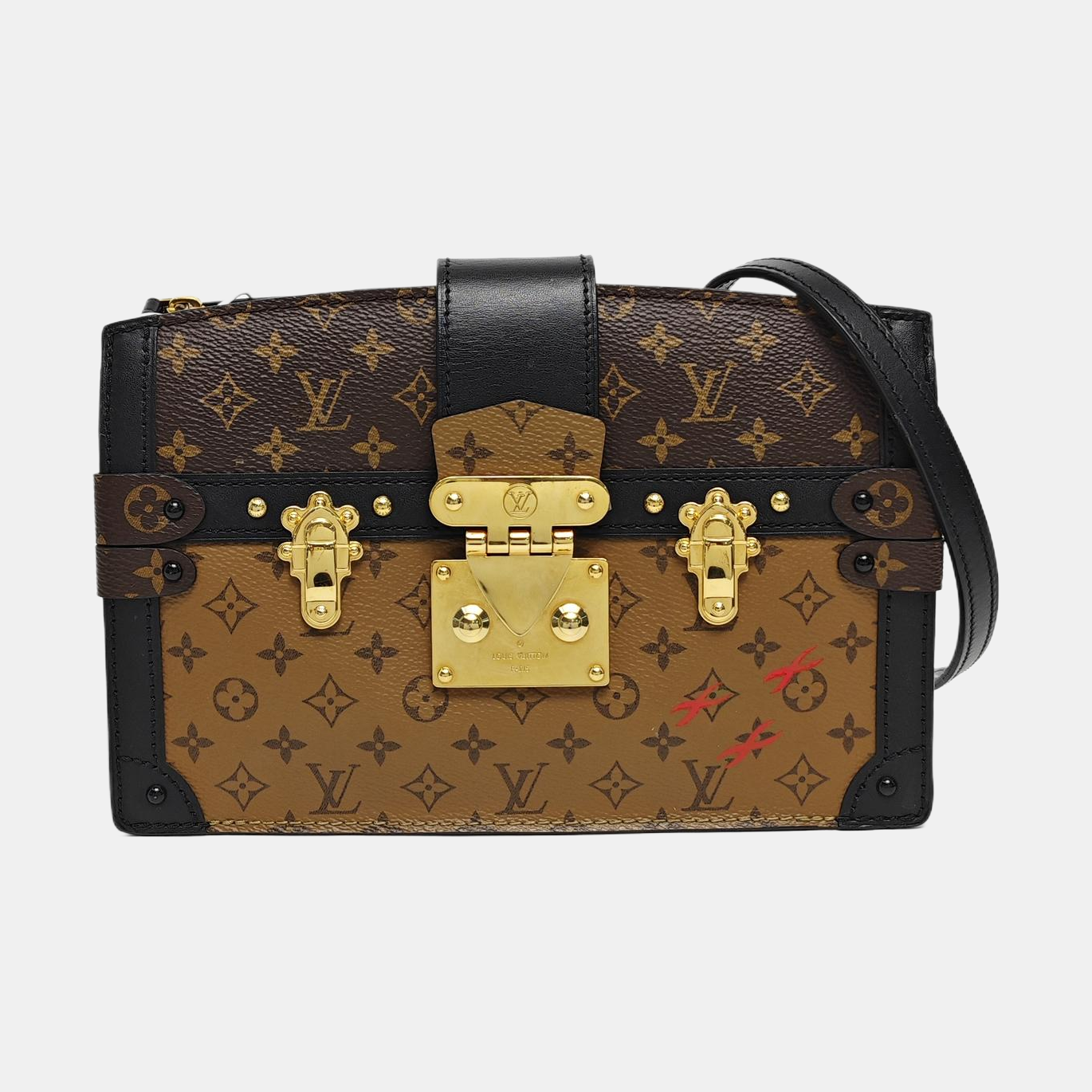 TRUNK Monogram Coated Canvas Brown