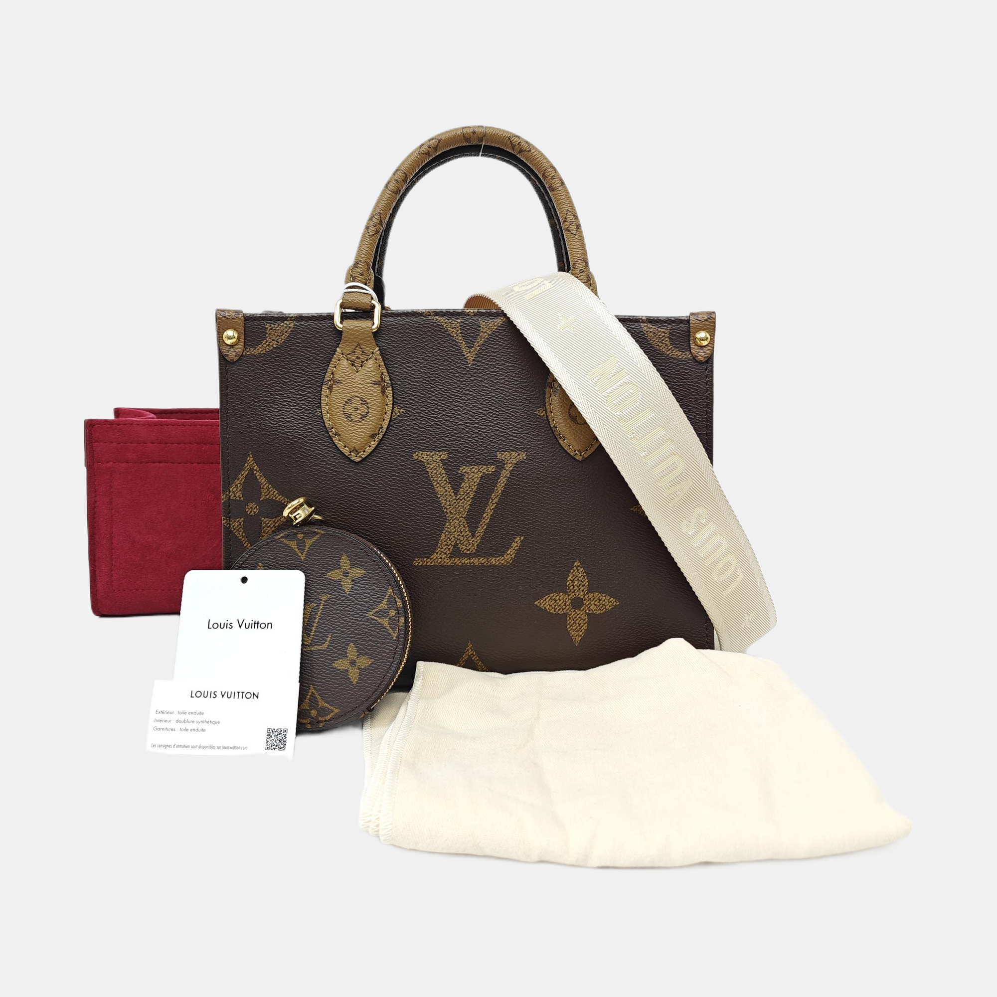 ONTHEGO PM Monogram Coated Canvas Brown