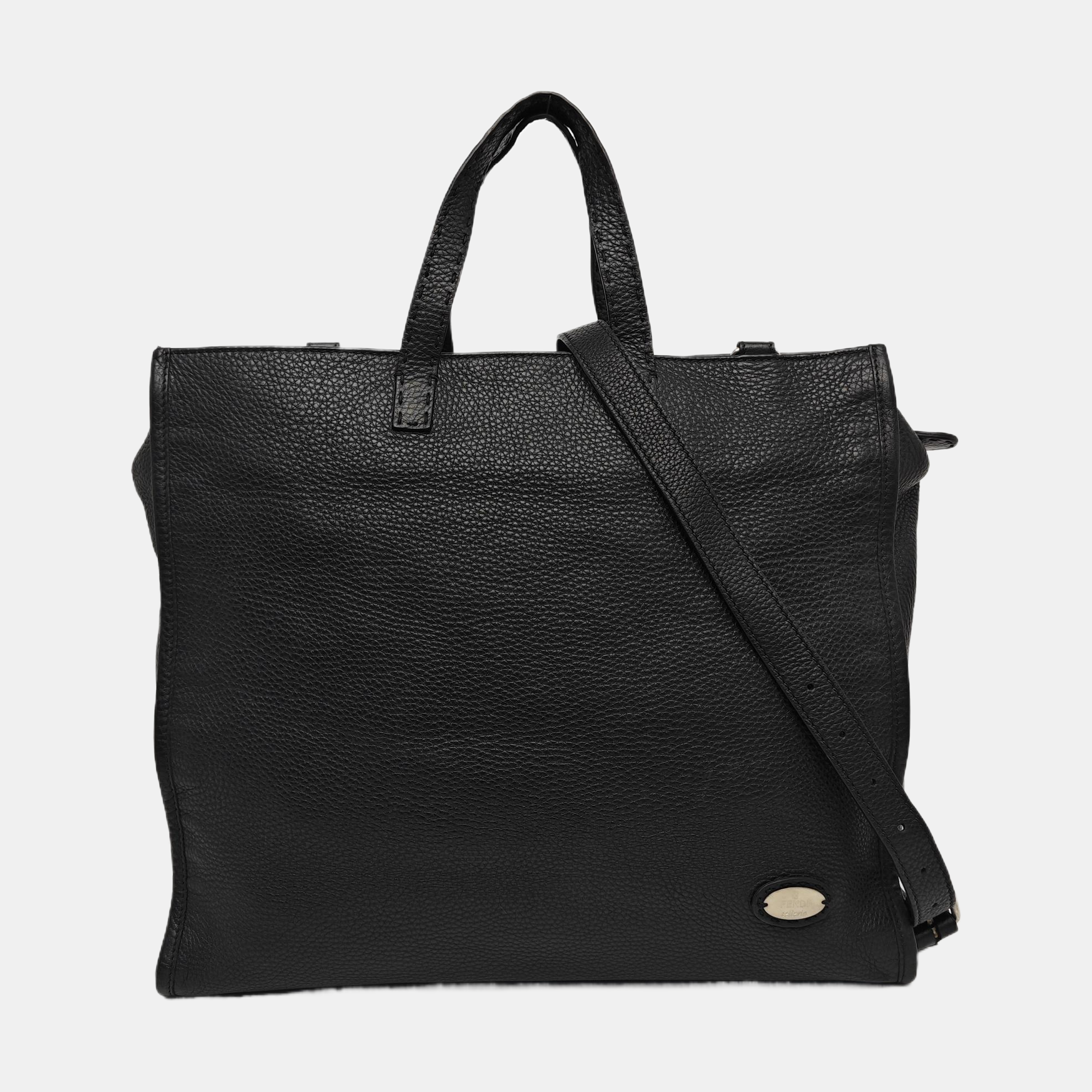 Calfskin Shoulder Bag Black