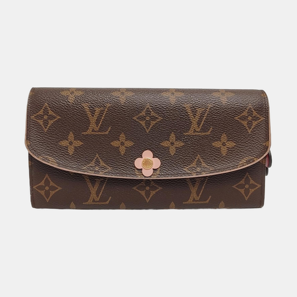 EMILIE Monogram Coated Canvas Brown Wallet