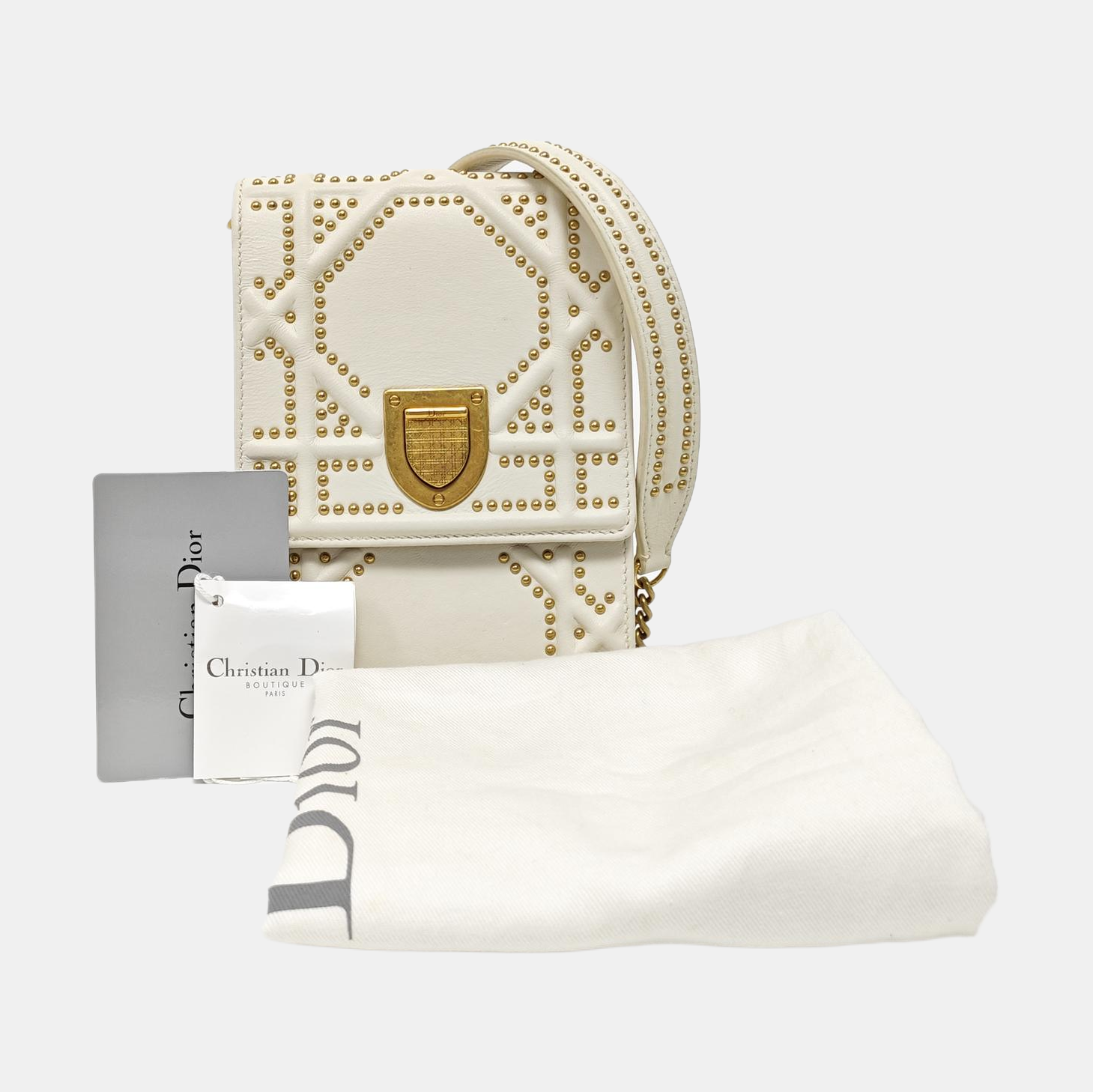 Diorama Cannage Calfskin White