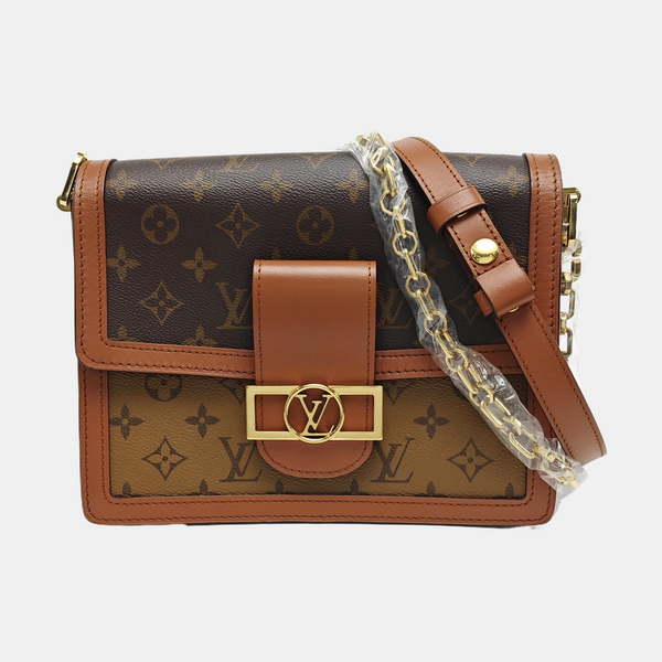 DAUPHINE MM Monogram Coated Canvas Brown