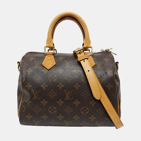 SPEEDY 25 Monogram Coated Canvas Brown