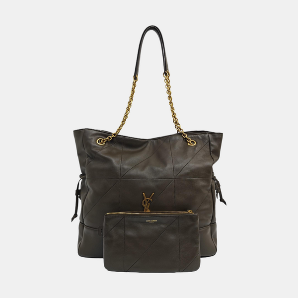 JAMIE SHOPPING Medium Quilted Lambskin Gray