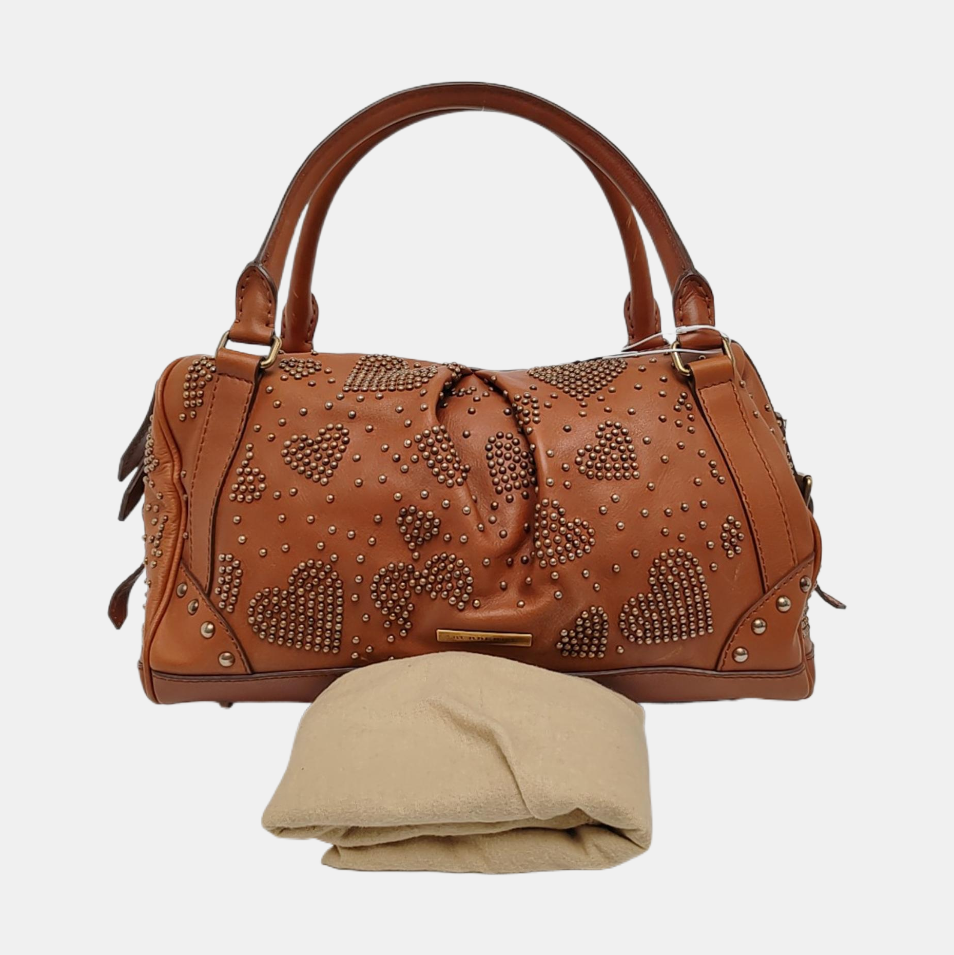 Calfskin Top Handle Bag Brown