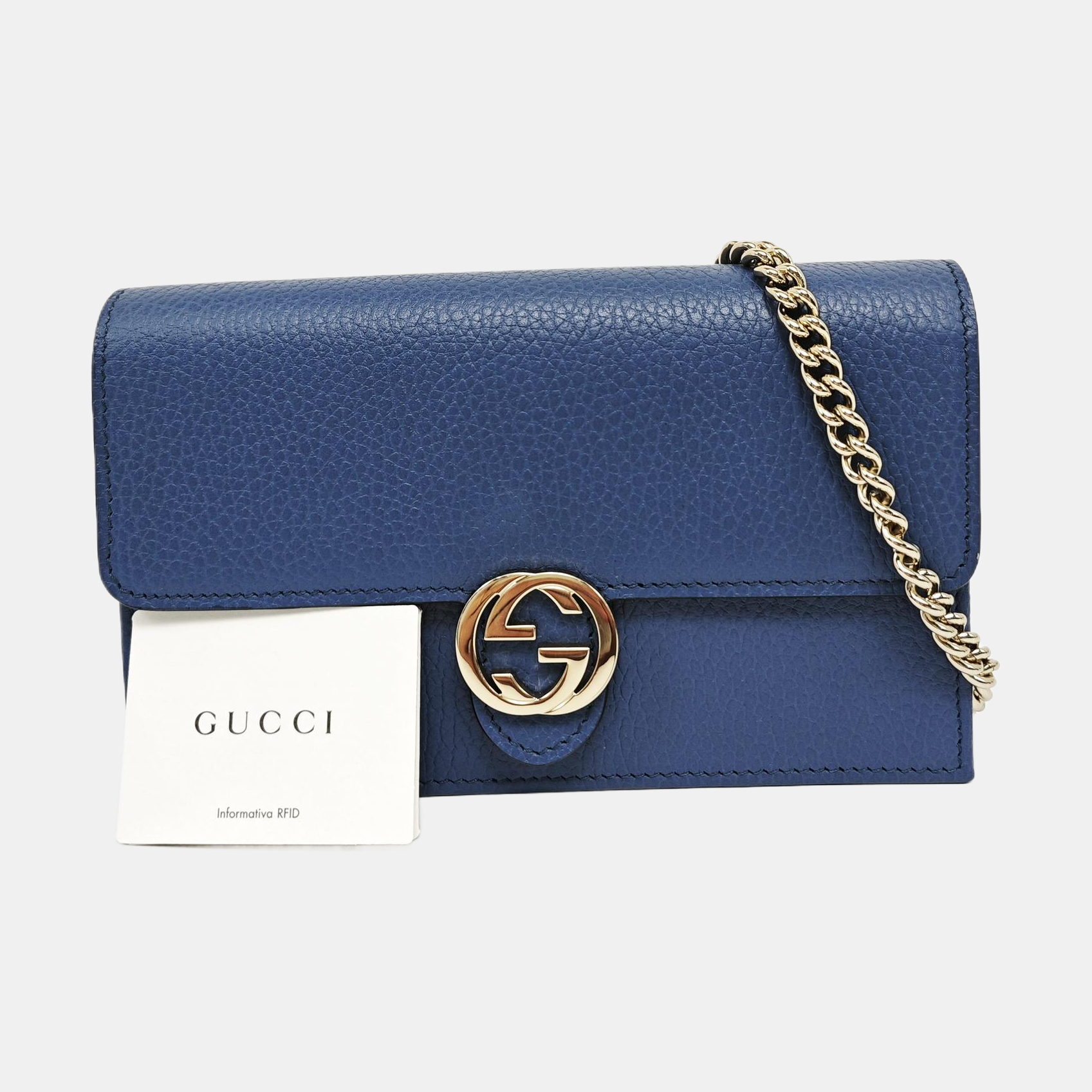 Authenticated pre-owned  Interlocking G Calfskin Blue - Shoulder Bag at Looply