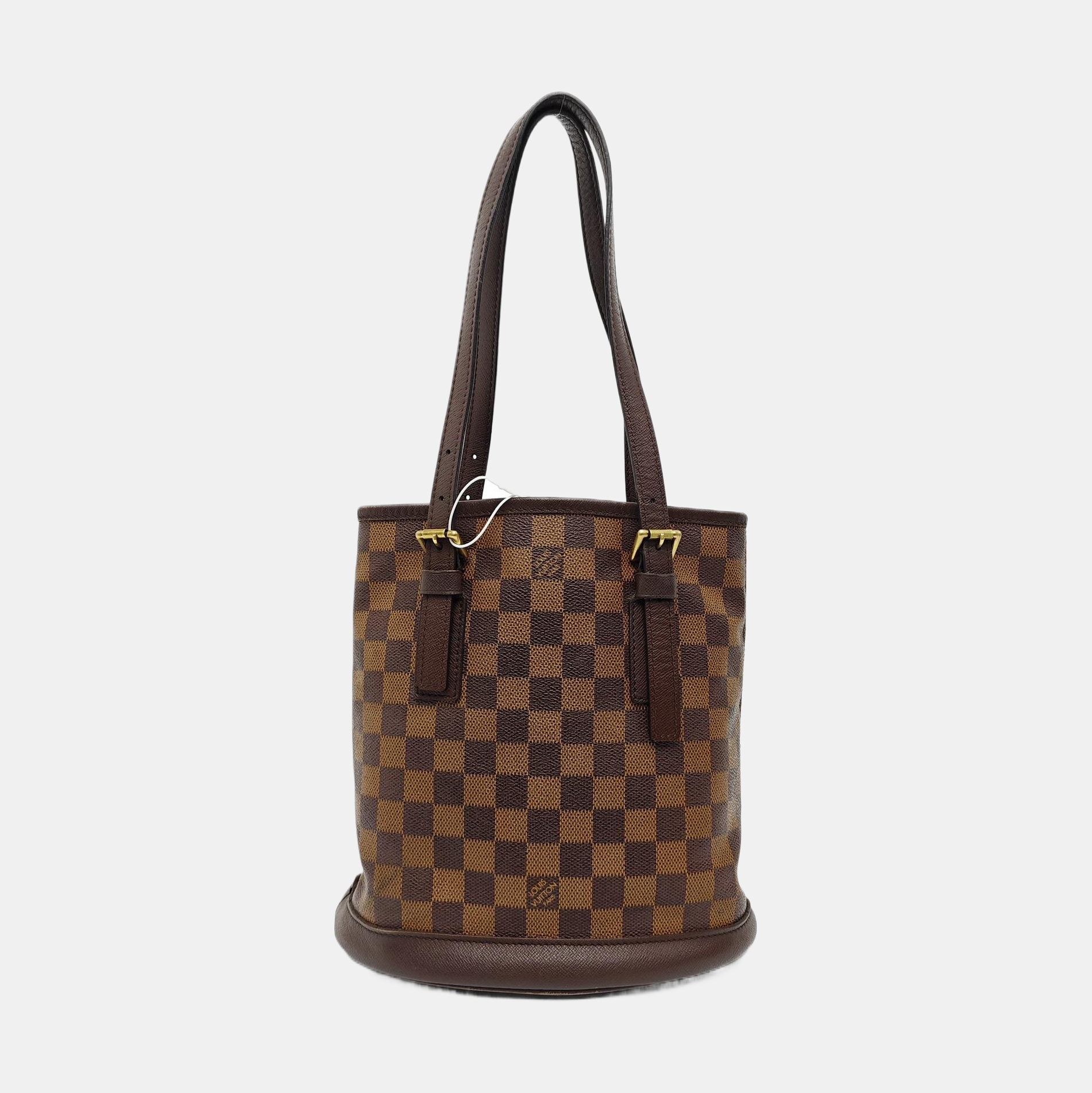 BUCKET PM Damier Ebene Coated Canvas Brown