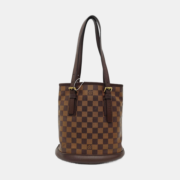 BUCKET PM Damier Ebene Coated Canvas Brown