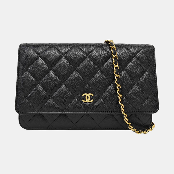 WOC Quilted Grained Calfskin Black
