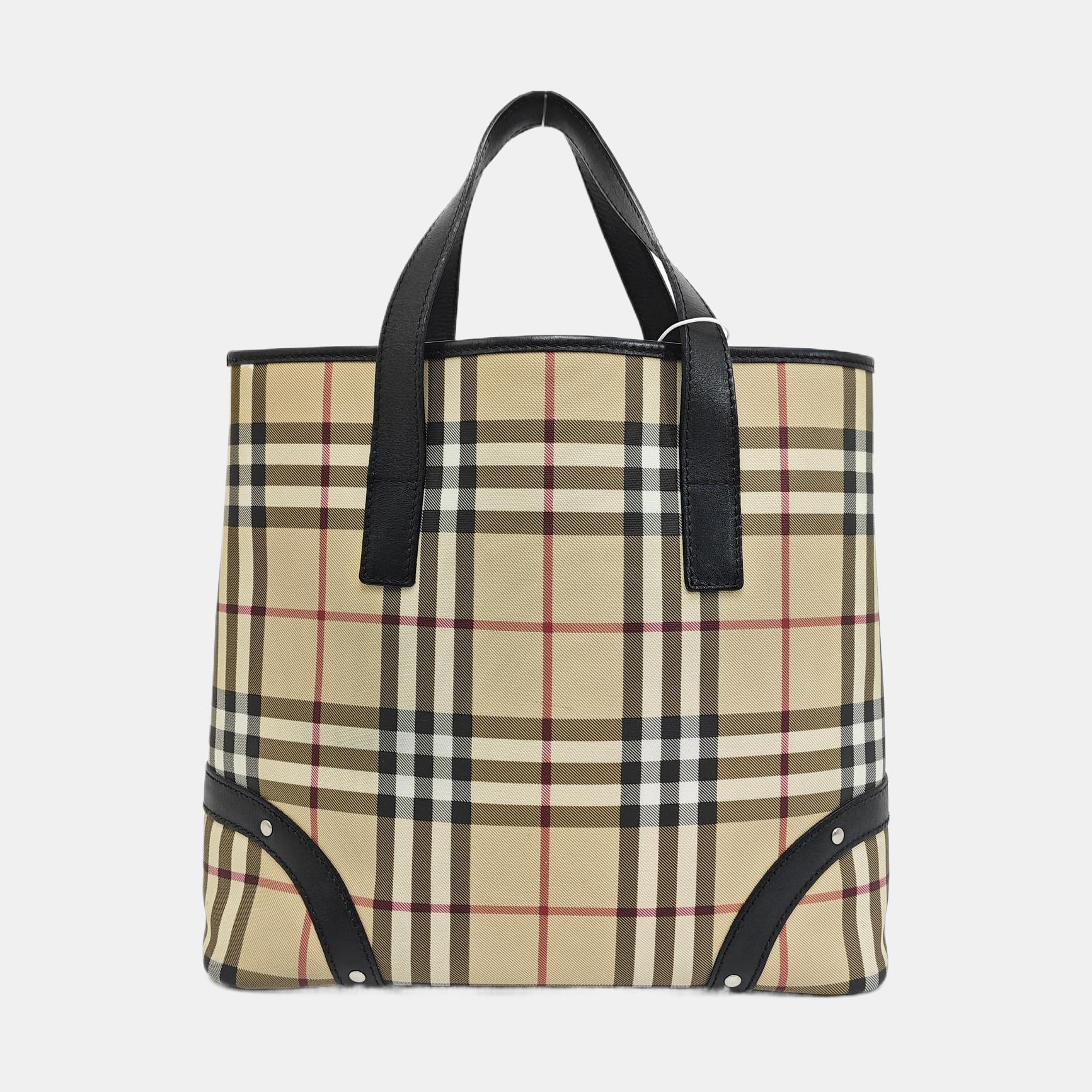 Coated Canvas Tote Bag Brown