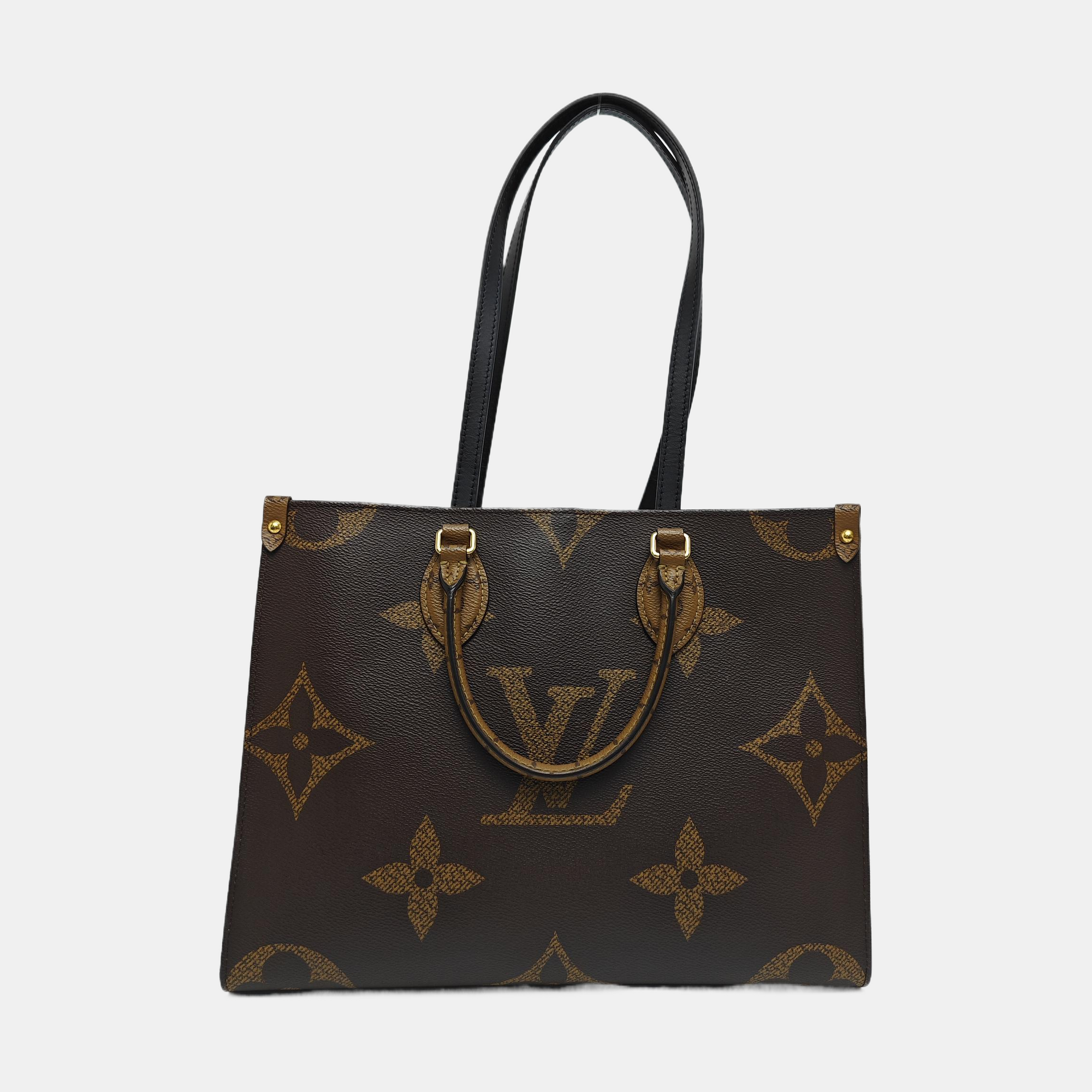 ONTHEGO MM Monogram Coated Canvas Brown