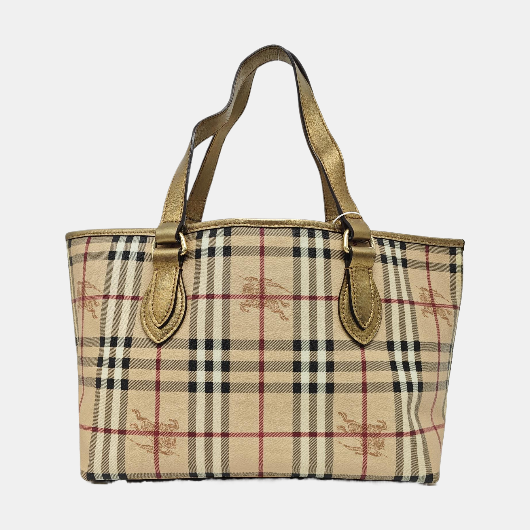 Coated Canvas Tote Bag Beige
