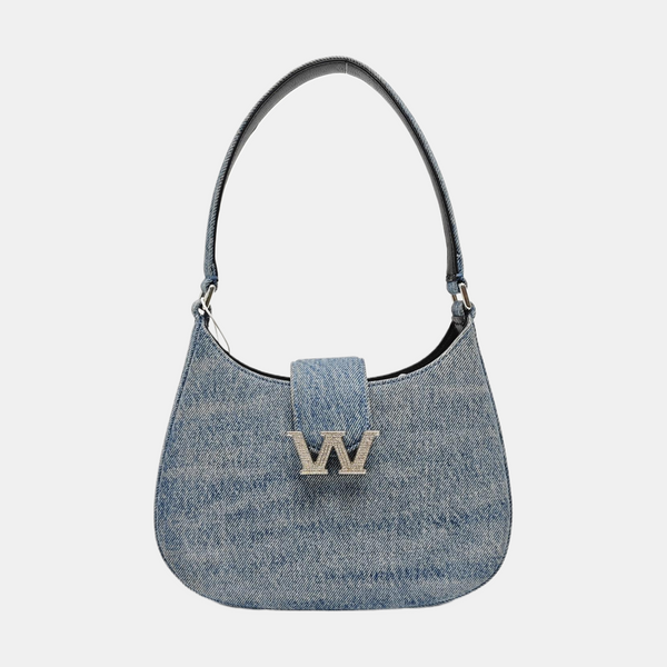 Denim Top Handle Bag Blue