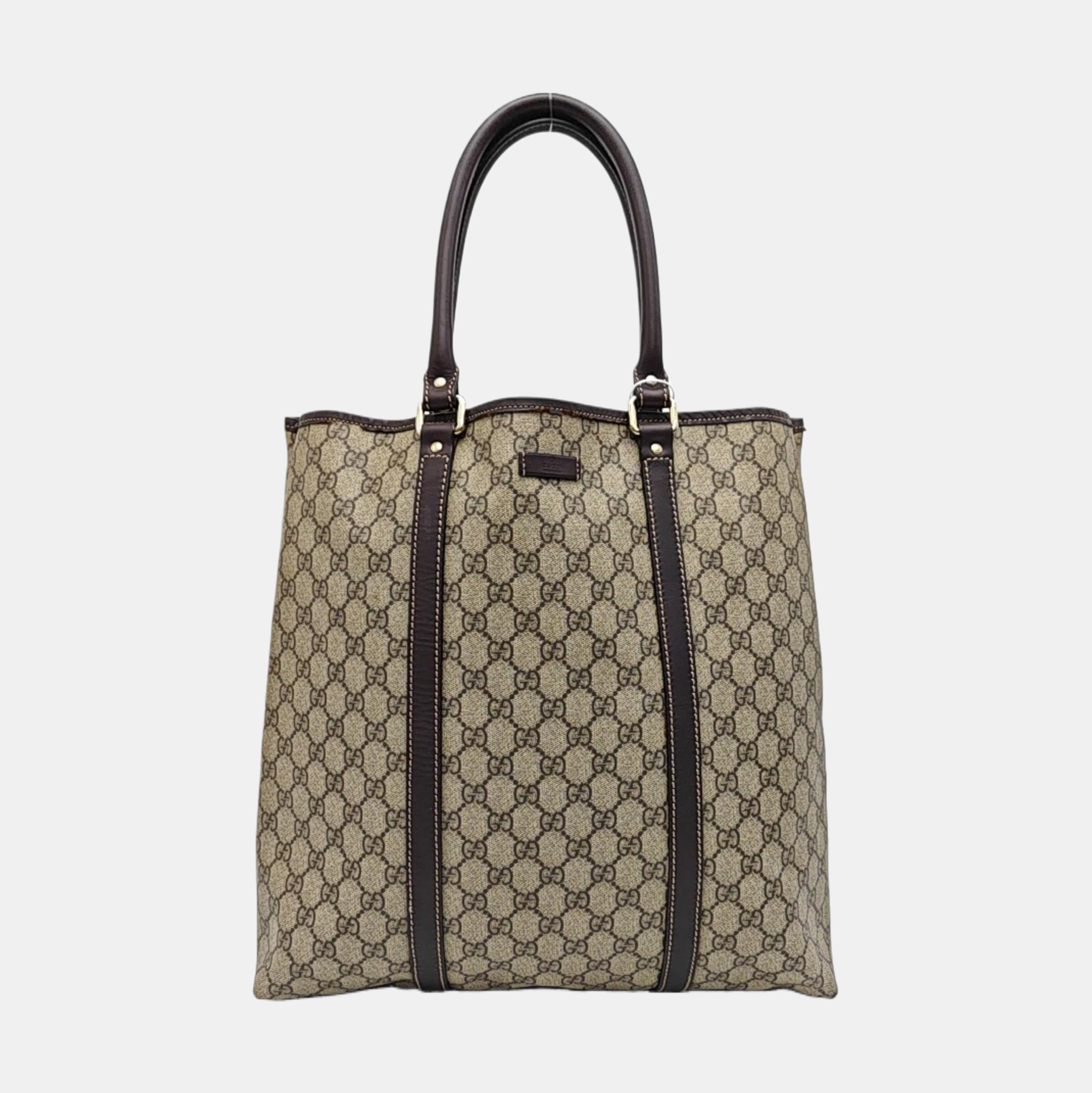 Monogram Coated Canvas Tote Bag Beige