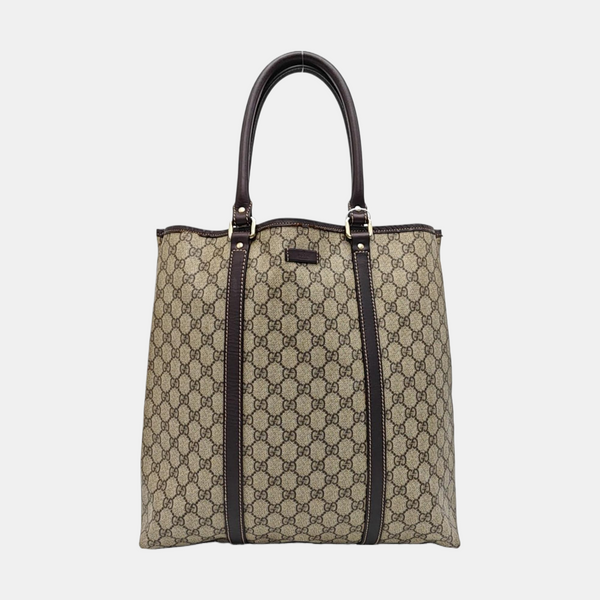 Monogram Coated Canvas Tote Bag Beige
