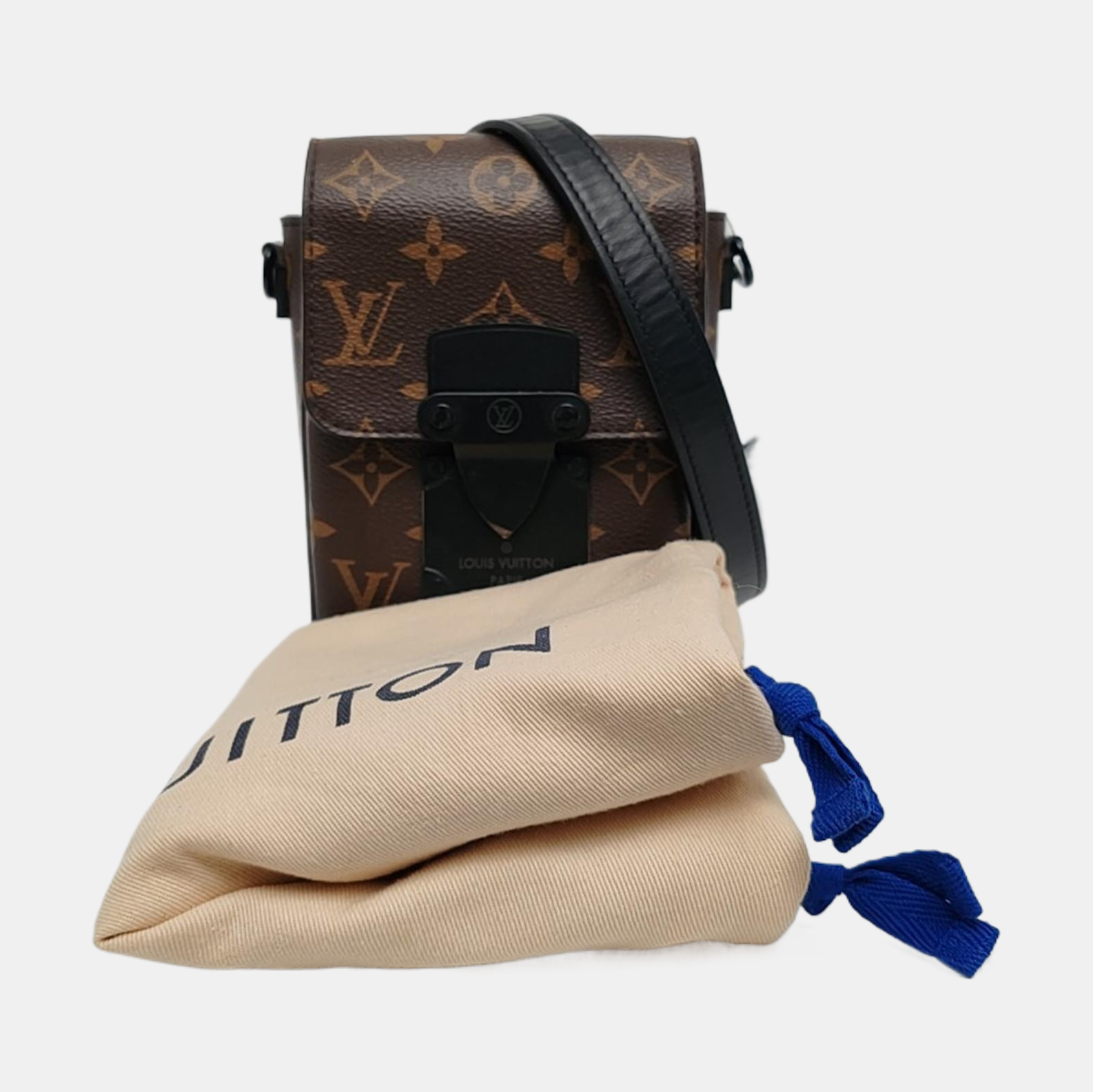 S LOCK Mini Monogram Coated Canvas Brown