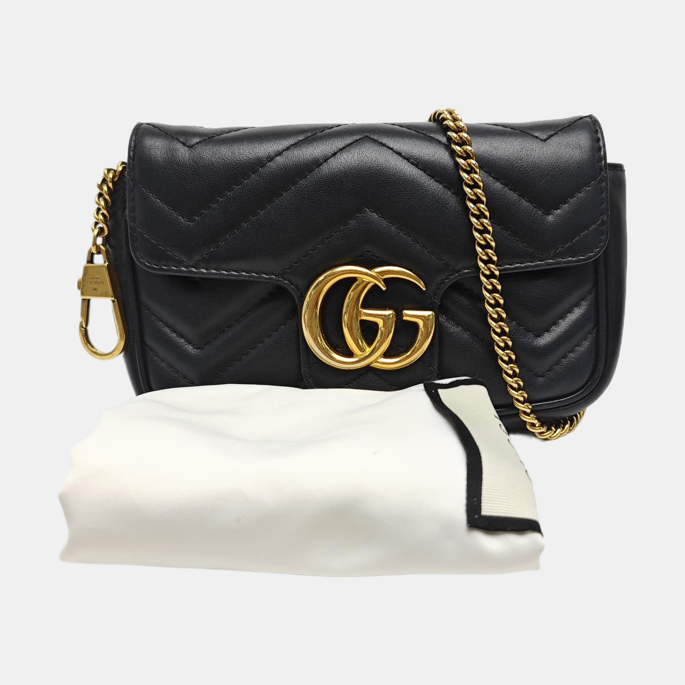 GG Marmont Mini Quilted Calfskin Black