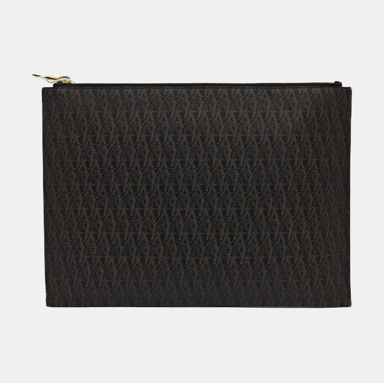 Coated Canvas Clutch Black
