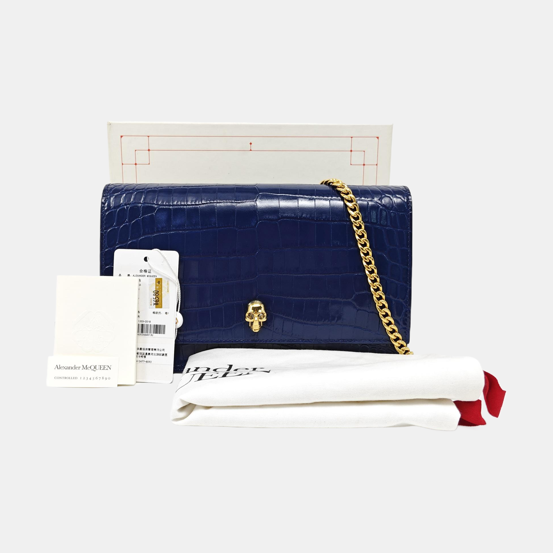 Calfskin Shoulder Bag Blue